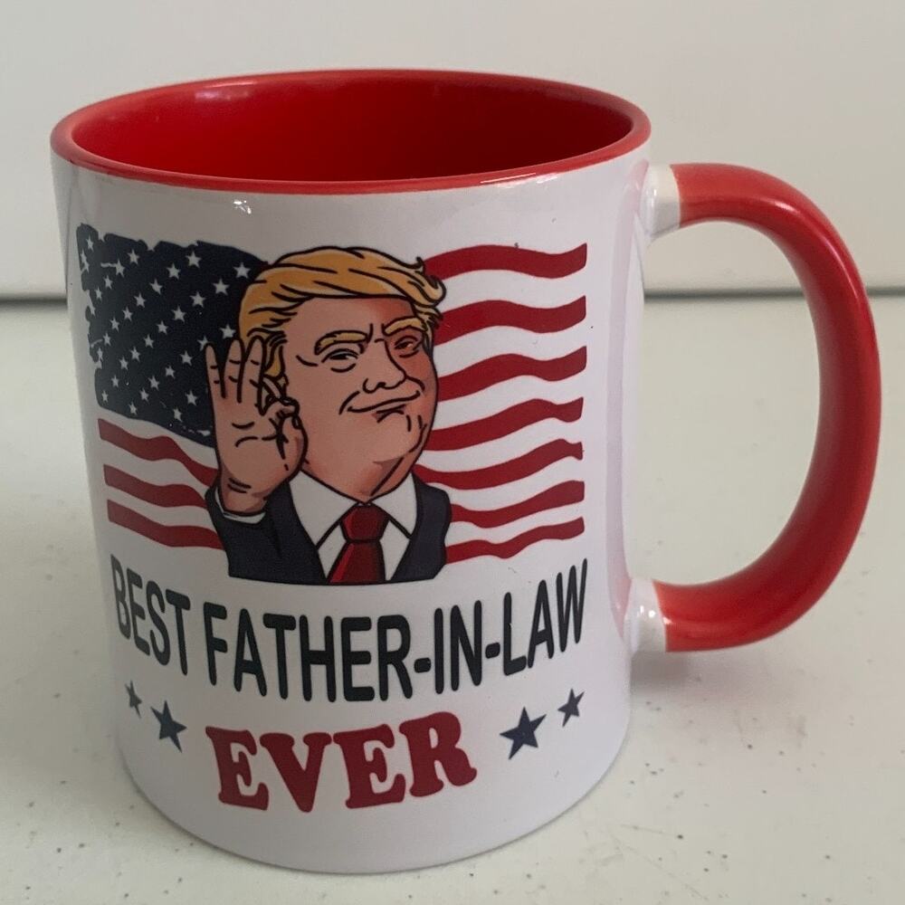 Trump Great Best Father In Law Funny Birthday Christmas Cup 11oz New